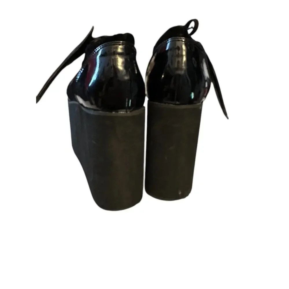 Iron Fist Creature of The Night Black Batwing Platform Shoes US 7 Goth Alt Punk